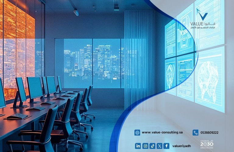 دراسة جدوى مشروع مجمع مكاتب ذكية للشركات الناشئة.
