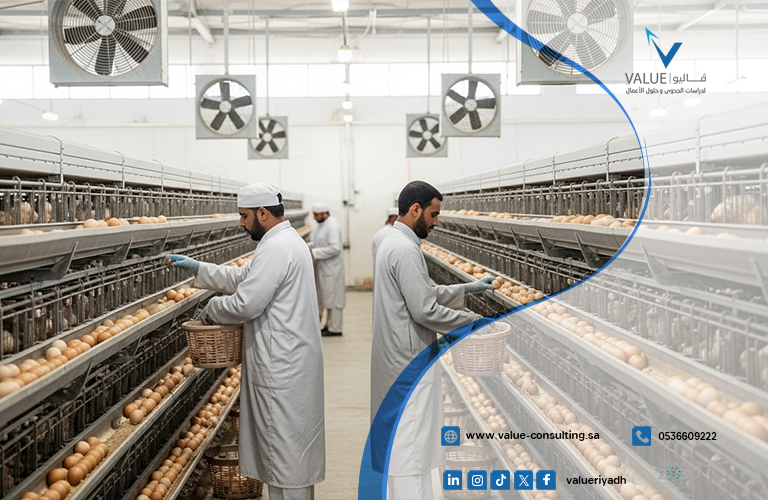 دراسة جدوى مزرعة دواجن بياض في جازان