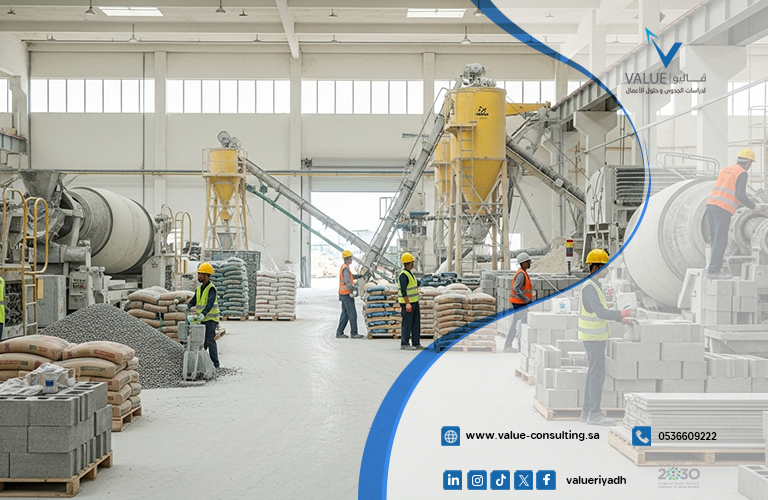 دراسة جدوى مصنع مواد بناء في الطائف