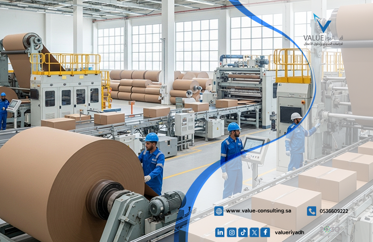 دراسة جدوى مصنع ورق وكرتون في الجبيل